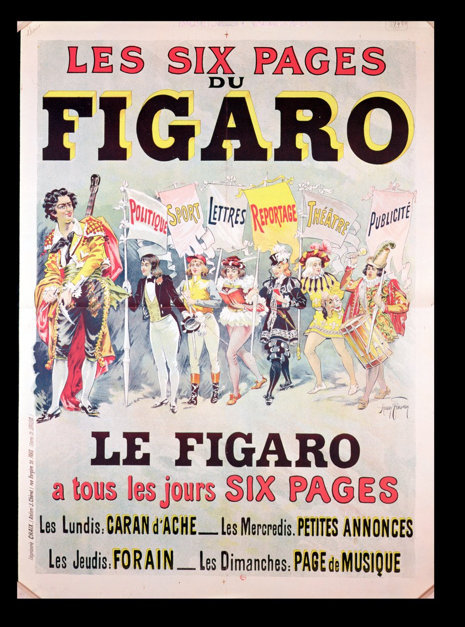 Reklama Le Figaro, koniec XIX wieku autorstwa Harry Finney