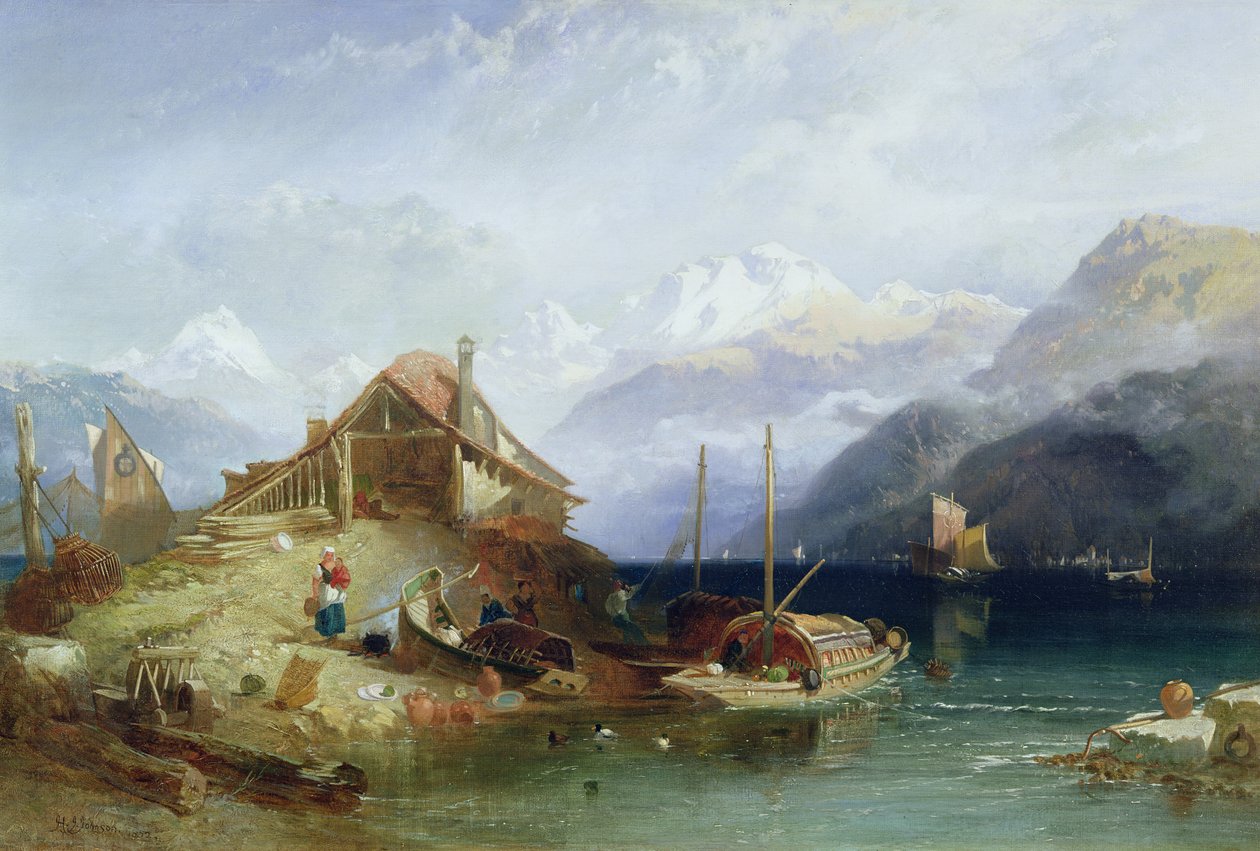 Jezioro Thun, 1852 autorstwa Harry John Johnson