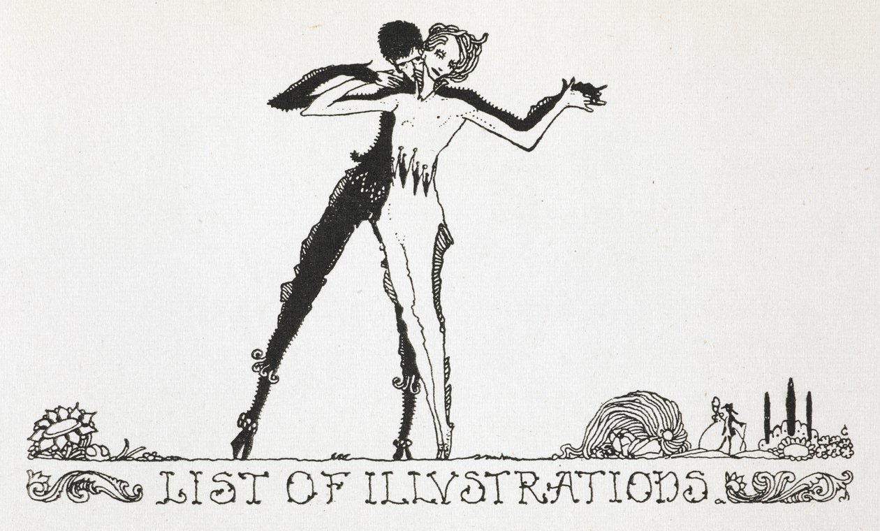 Mężczyzna i kobieta tańczą. autorstwa Harry Clarke