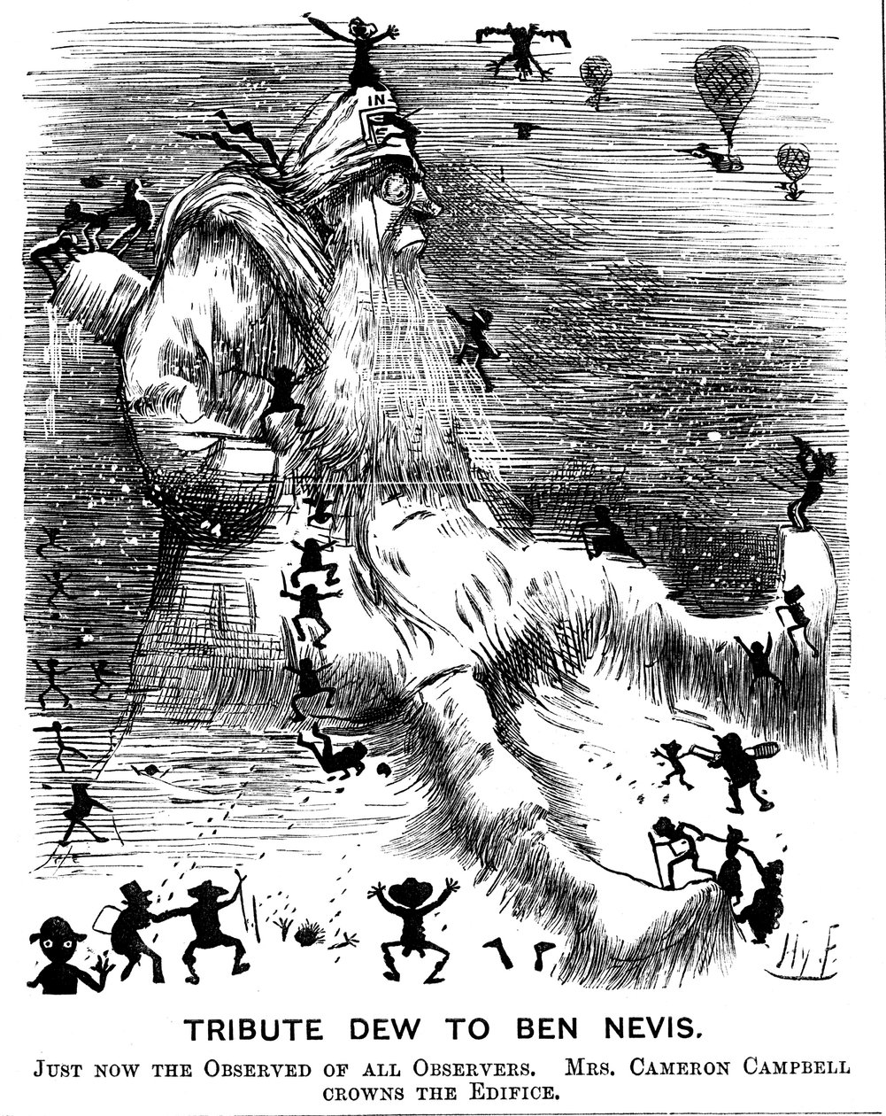 Tribute Dew to Ben Nevis, 1883 autorstwa Harry Furniss