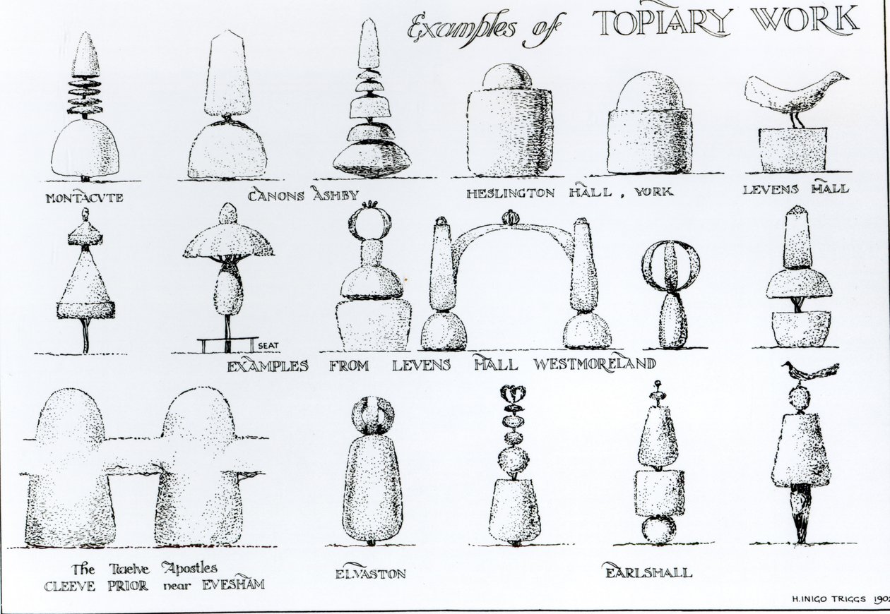 Przykłady prac z zakresu topiaryzacji, 1902 autorstwa Harry Inigo Triggs