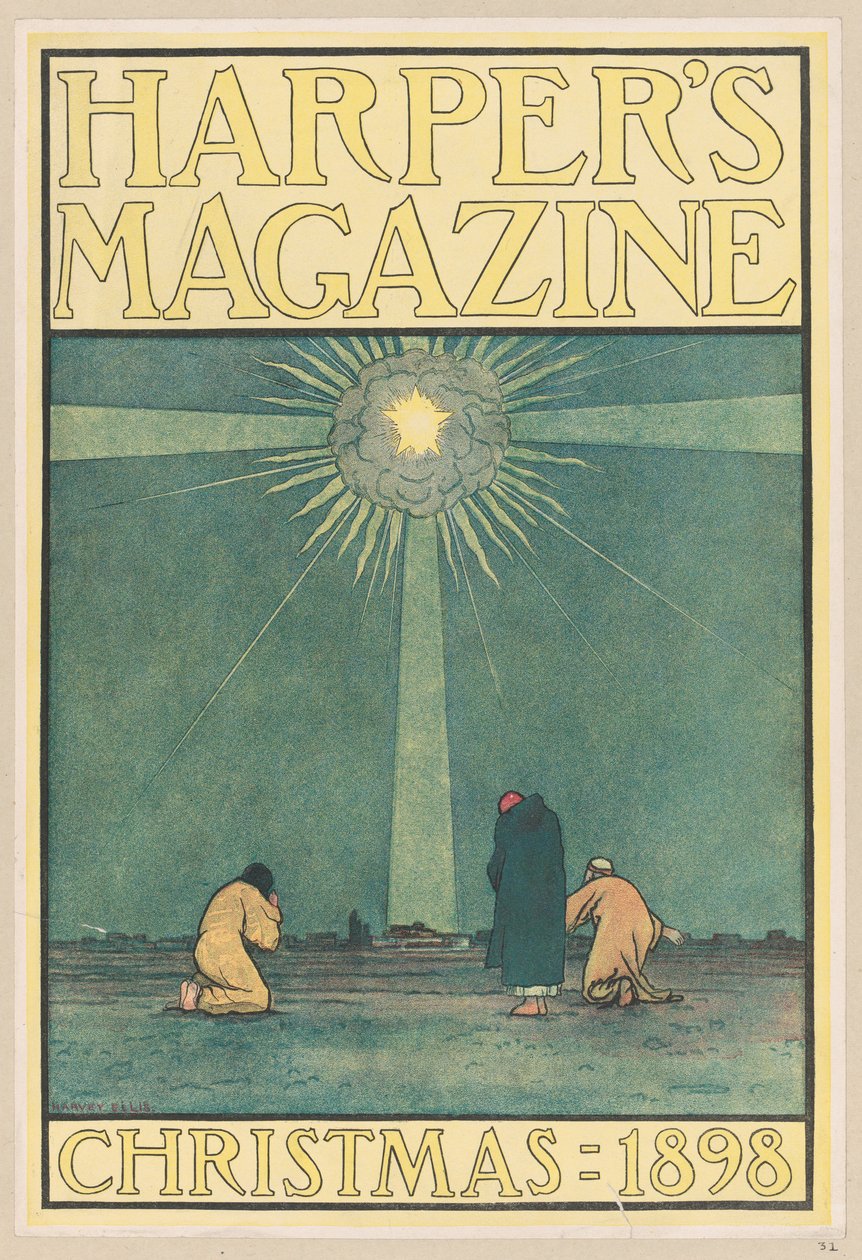 Magazyn Harpera: Boże Narodzenie, 1898. autorstwa Harvey Ellis