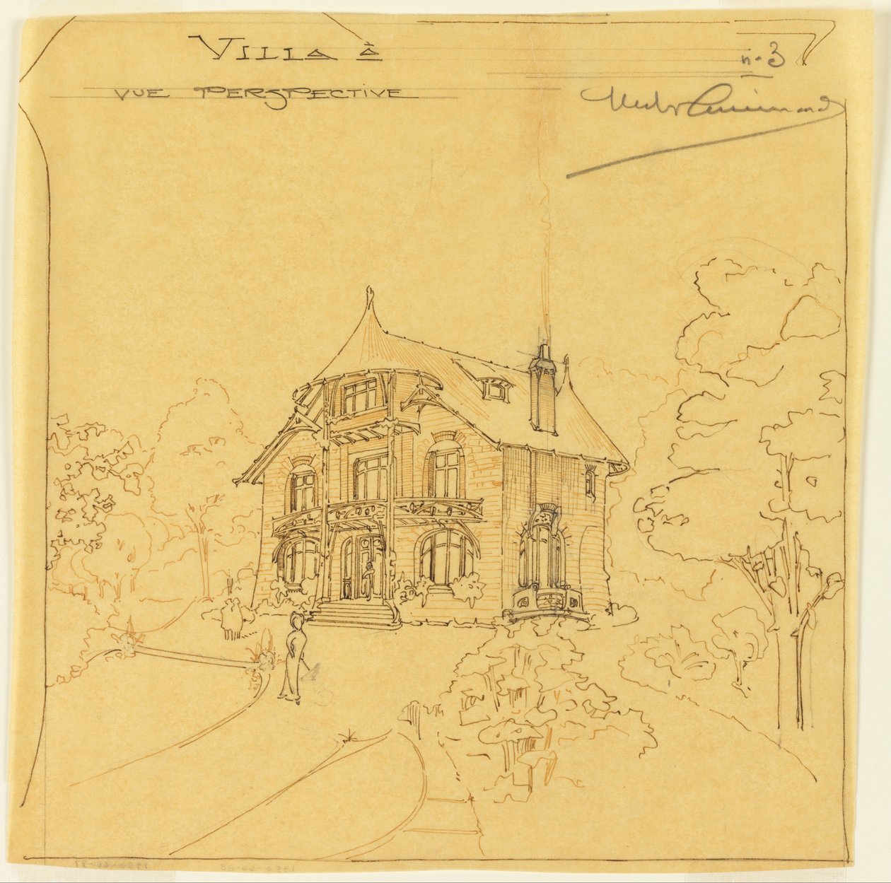 Widok perspektywiczny willi autorstwa Hector Guimard