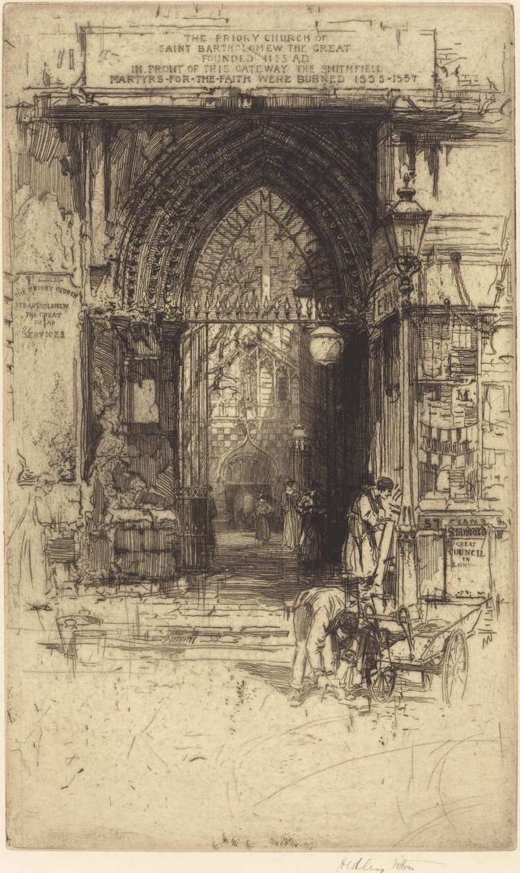 Św. Bartłomiej Wielki, Smithfield autorstwa Hedley Fitton