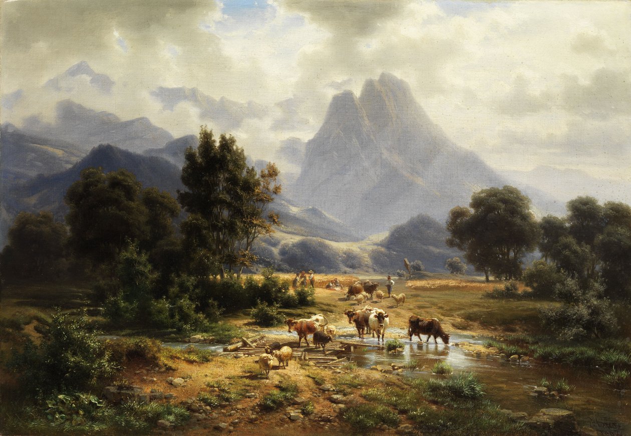 Górski krajobraz autorstwa Heinrich Hofer