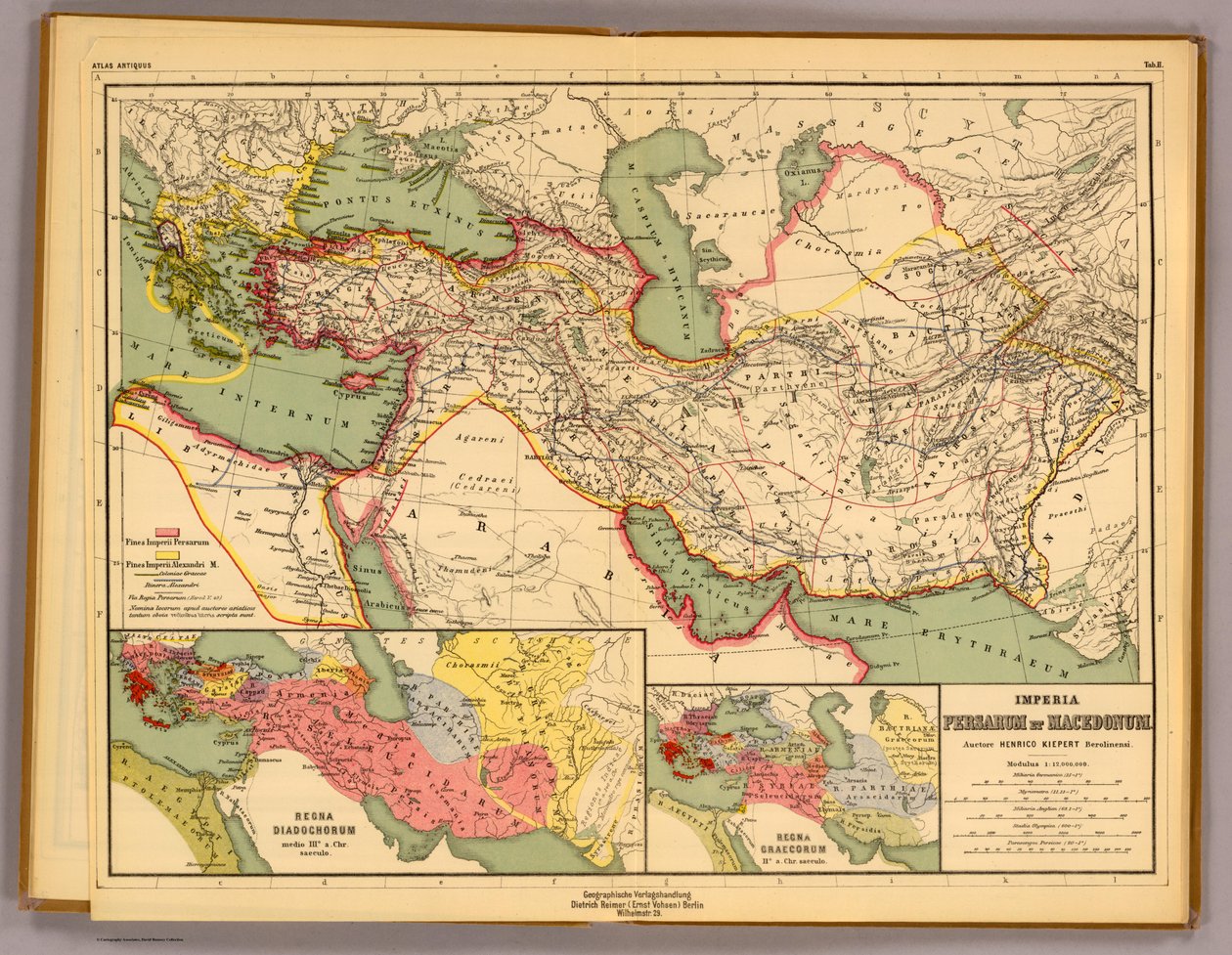 Imperia Persów i Macedonii. autorstwa Heinrich Kiepert