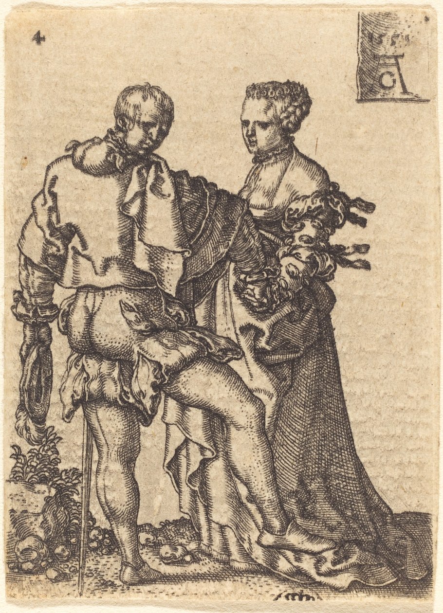 Tańcząca para autorstwa Heinrich Aldegrever