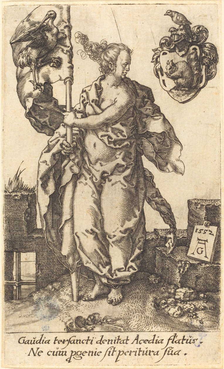 Pracowitość, 1552. autorstwa Heinrich Aldegrever