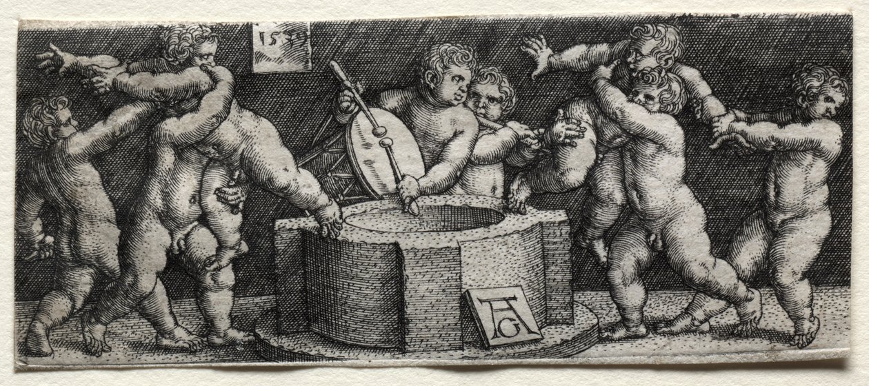 Osiem nagich dzieci w studni autorstwa Heinrich Aldegrever