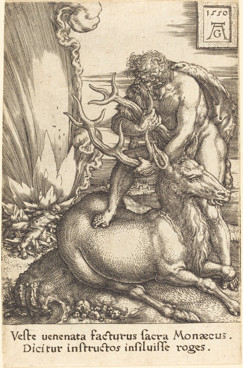 Herkules i Hind, 1550. autorstwa Heinrich Aldegrever