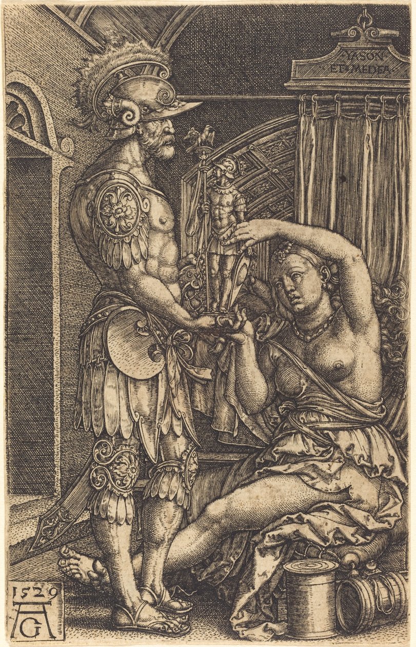 Jazon i Medea, 1529. autorstwa Heinrich Aldegrever