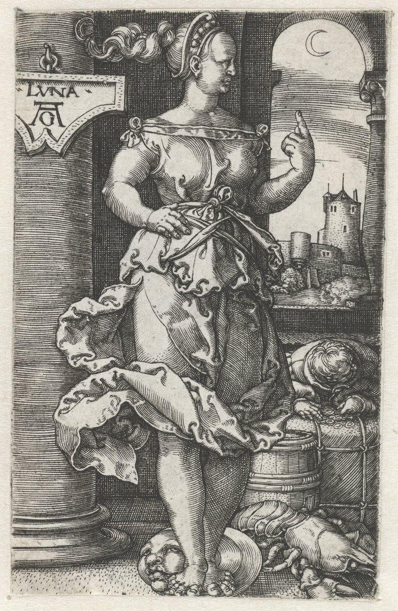 Luna (tytuł na obiekcie) autorstwa Heinrich Aldegrever