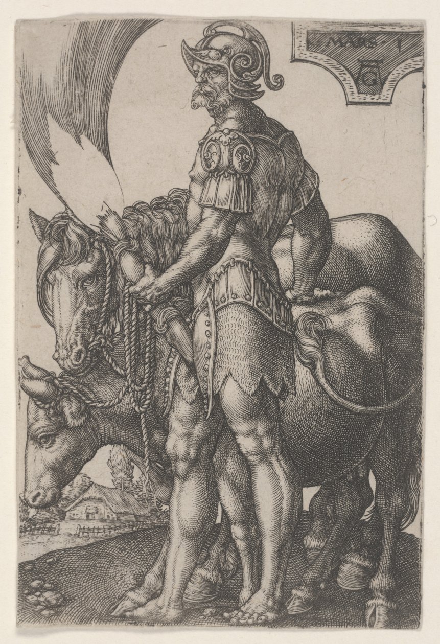 Mars, c.1533 (grawerowanie) autorstwa Heinrich Aldegrever