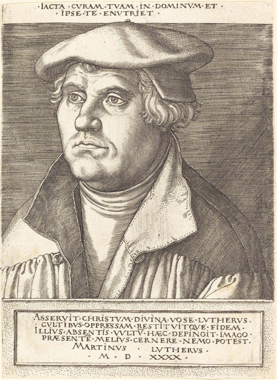 Marcin Luther. autorstwa Heinrich Aldegrever