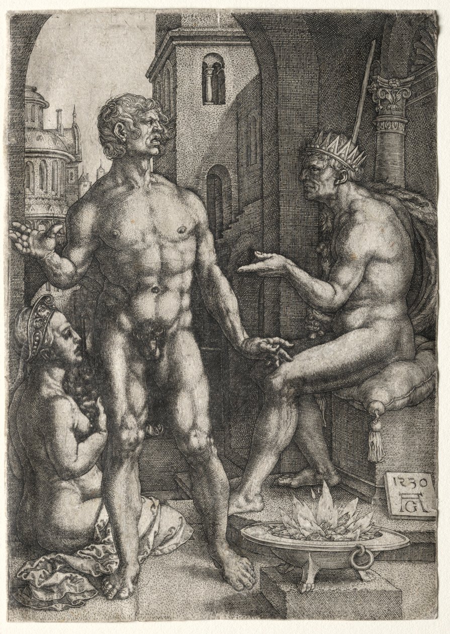 Mucius Saevola, 1530 autorstwa Heinrich Aldegrever