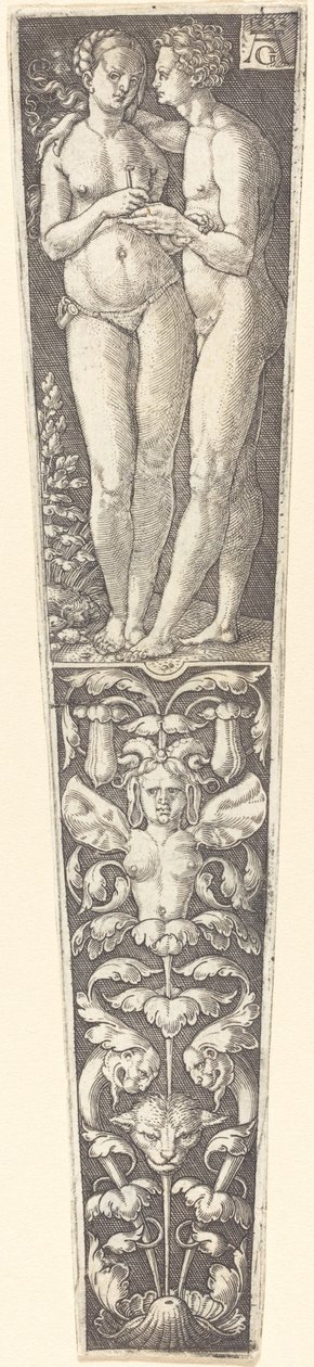 Ozdoba z nagą parą, 1532. autorstwa Heinrich Aldegrever