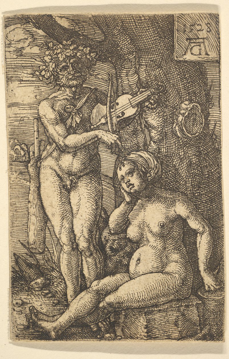 Orfeusz i Eurydyka, 1528. autorstwa Heinrich Aldegrever