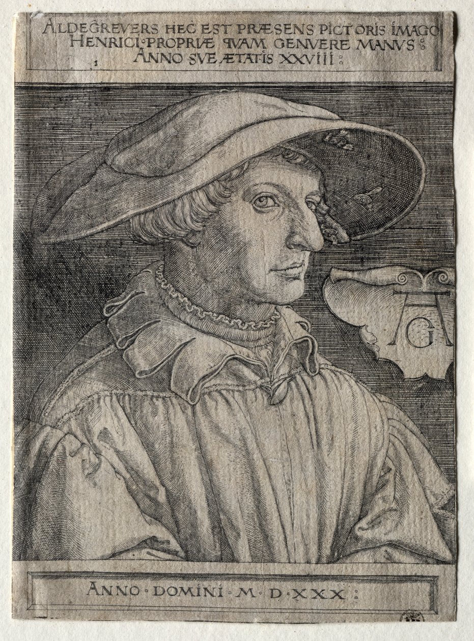 Autoportret, 1530. autorstwa Heinrich Aldegrever