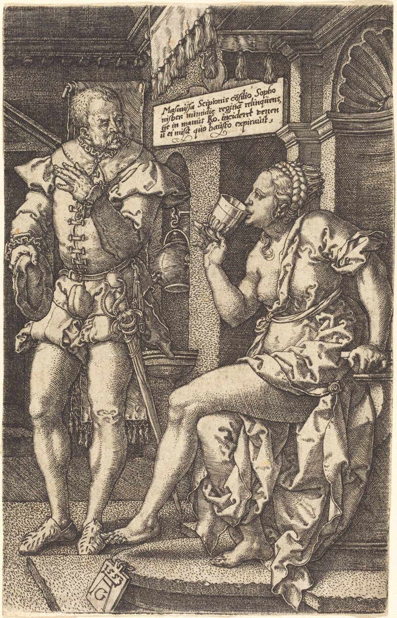 Sofonisba, 1553. autorstwa Heinrich Aldegrever