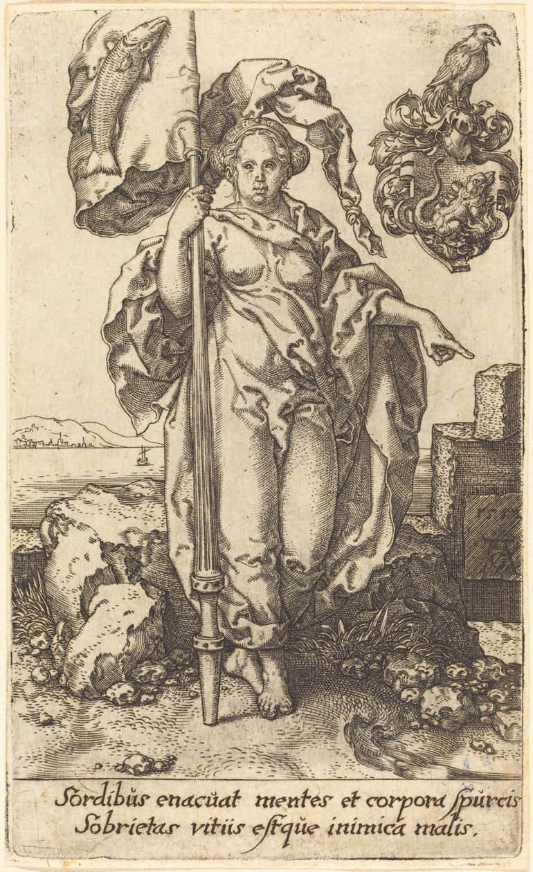 Wstrzemięźliwość, 1552. autorstwa Heinrich Aldegrever