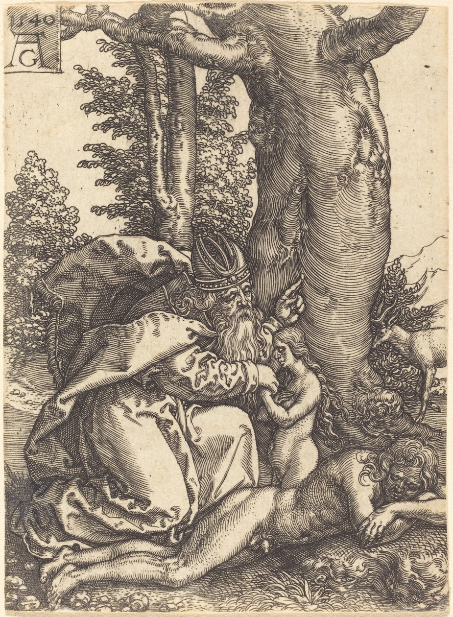 Stworzenie Ewy, 1540. autorstwa Heinrich Aldegrever