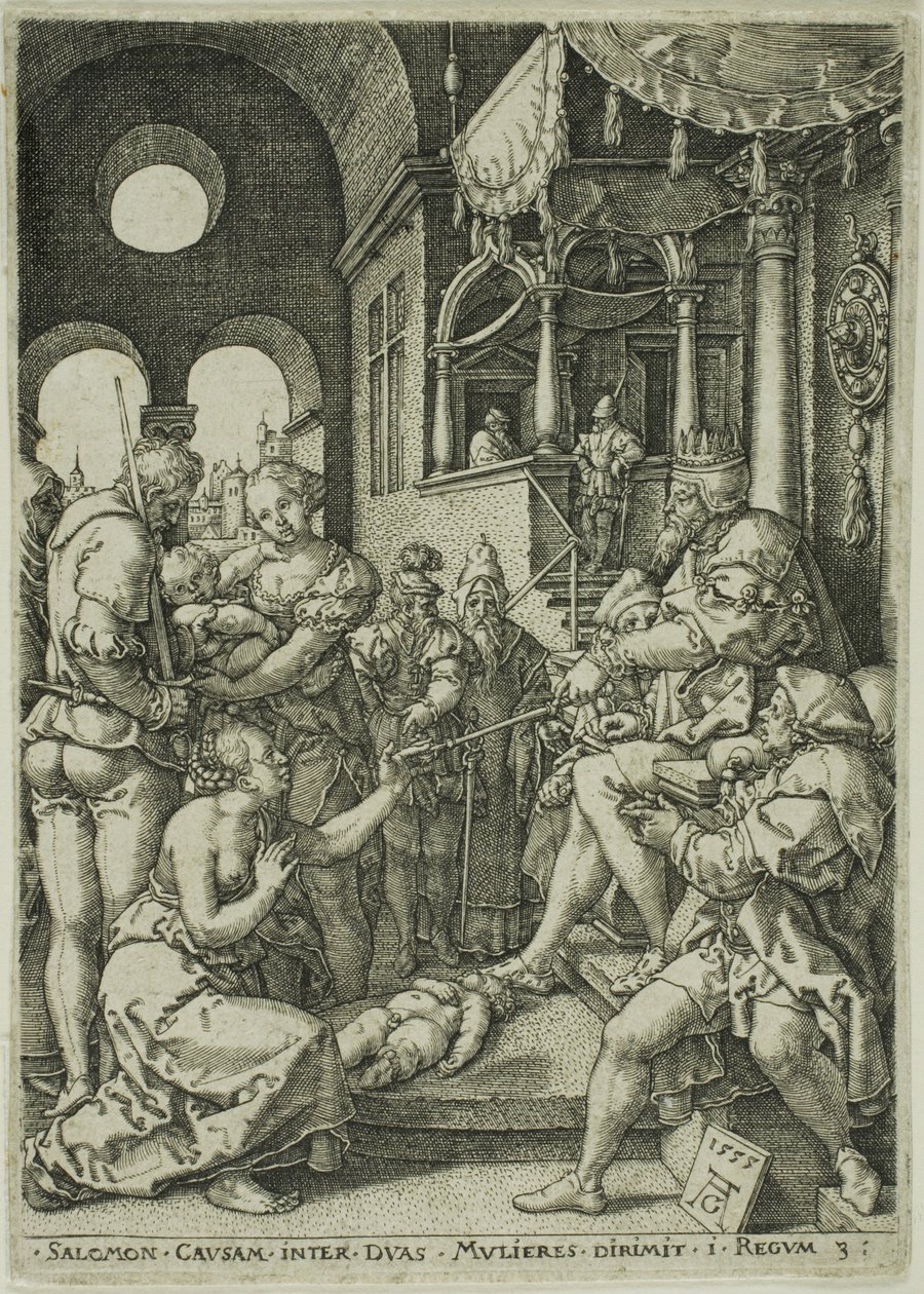 Wyrok Salomona autorstwa Heinrich Aldegrever