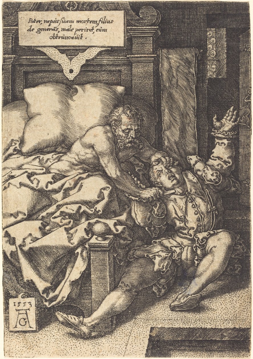 Surowy Ojciec, 1553. autorstwa Heinrich Aldegrever