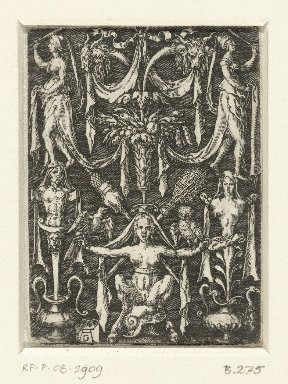 Dekoracja powierzchni z groteskami autorstwa Heinrich Aldegrever
