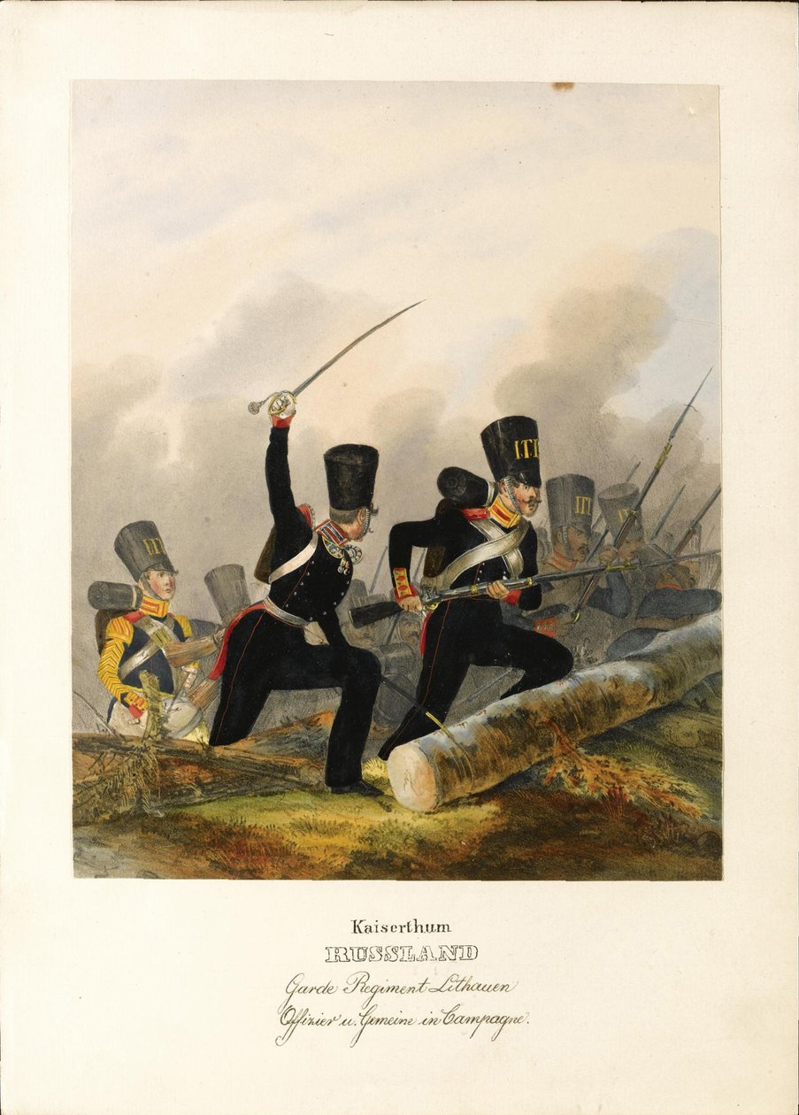 Litewski Pułk Ratowników, ok. 1838 r. autorstwa Heinrich Ambros Eckert