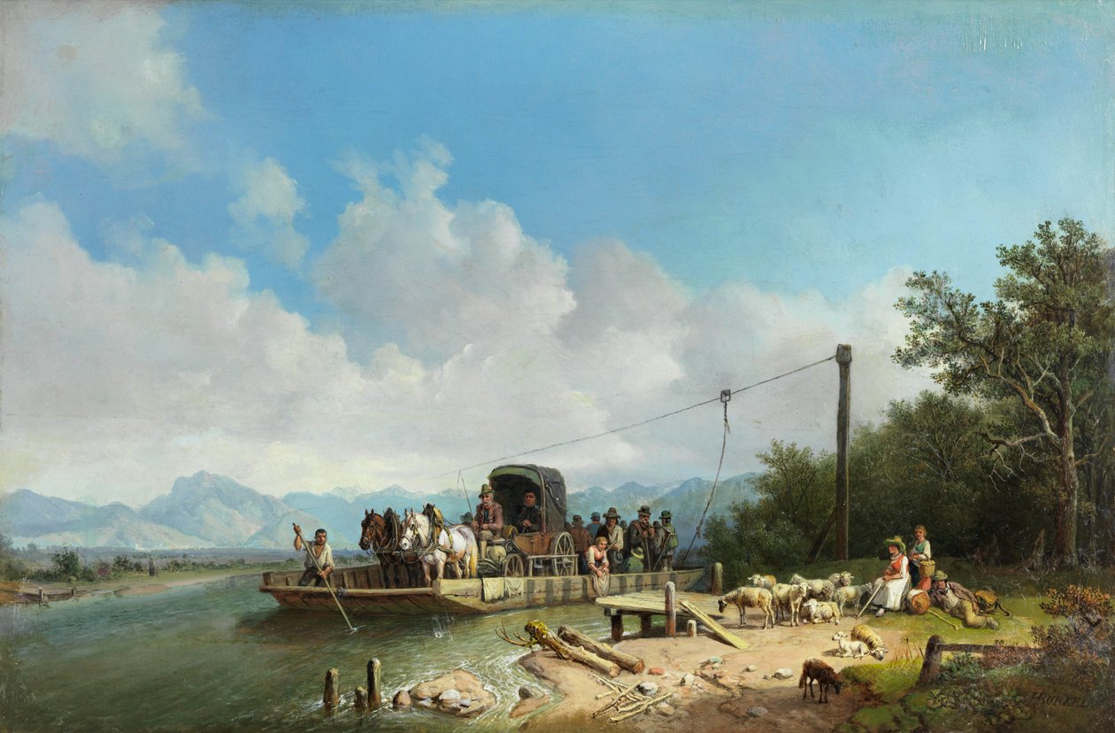 Heinrich Bürkel Prom na karczmie ok. 1867 r. autorstwa Heinrich Burkel