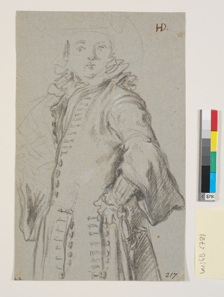 Studium do portretu męskiego, figura 3/4 autorstwa Heinrich Dittmers