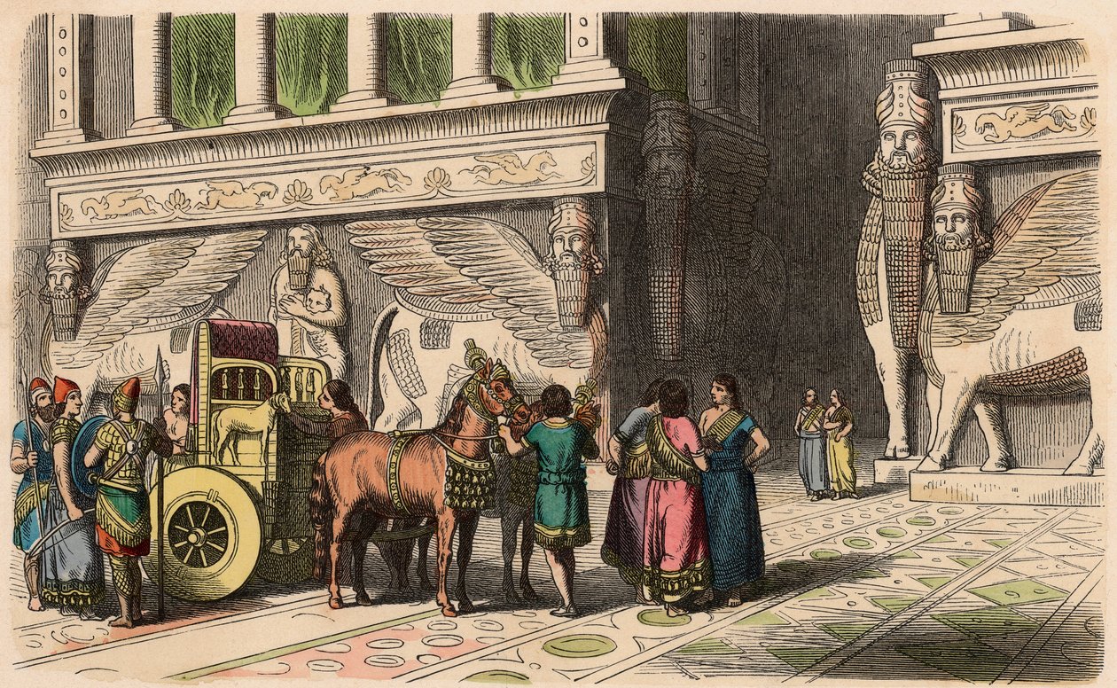 Asyryjczyk: Pałac-Portal autorstwa Heinrich Leutemann