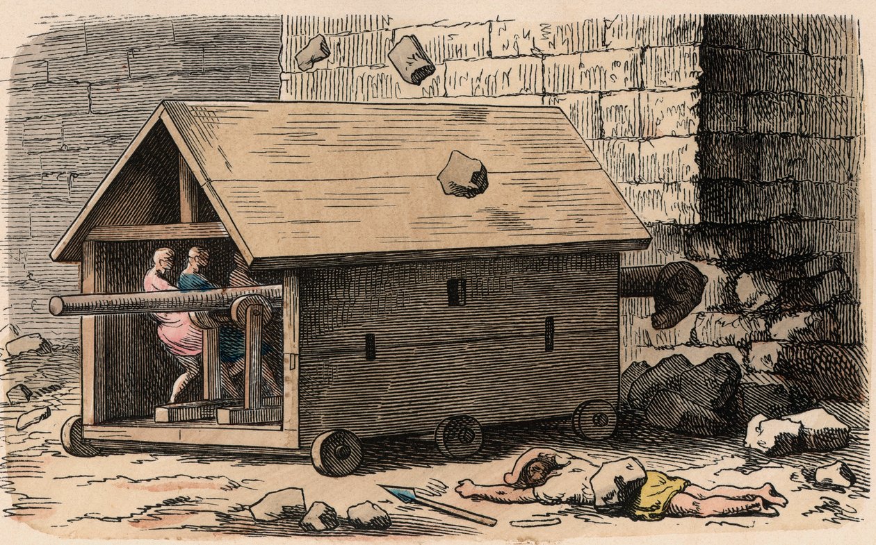 Taran, machina oblężnicza autorstwa Heinrich Leutemann