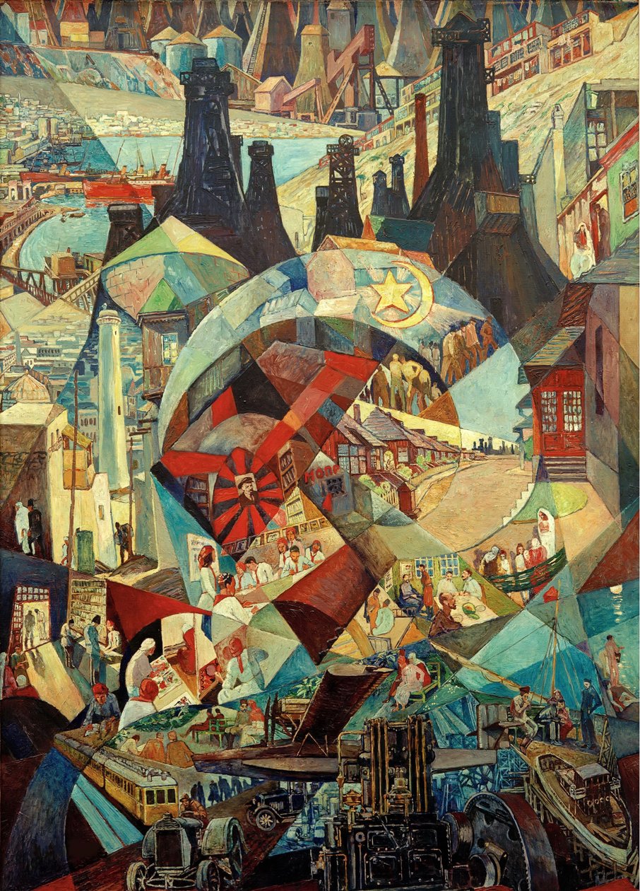 Panel agitacyjny w Baku, 1927. autorstwa Heinrich Vogeler