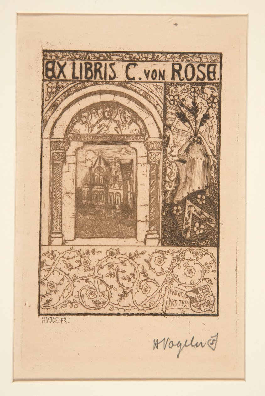 Ekslibrisy autorstwa Heinrich Vogeler