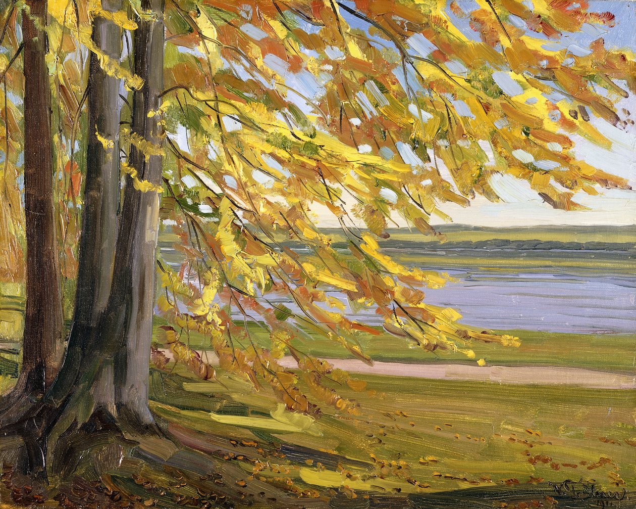 Jezioro Starnberg; Starnberger See, 1911 autorstwa Heinrich Wilhelm Truebner