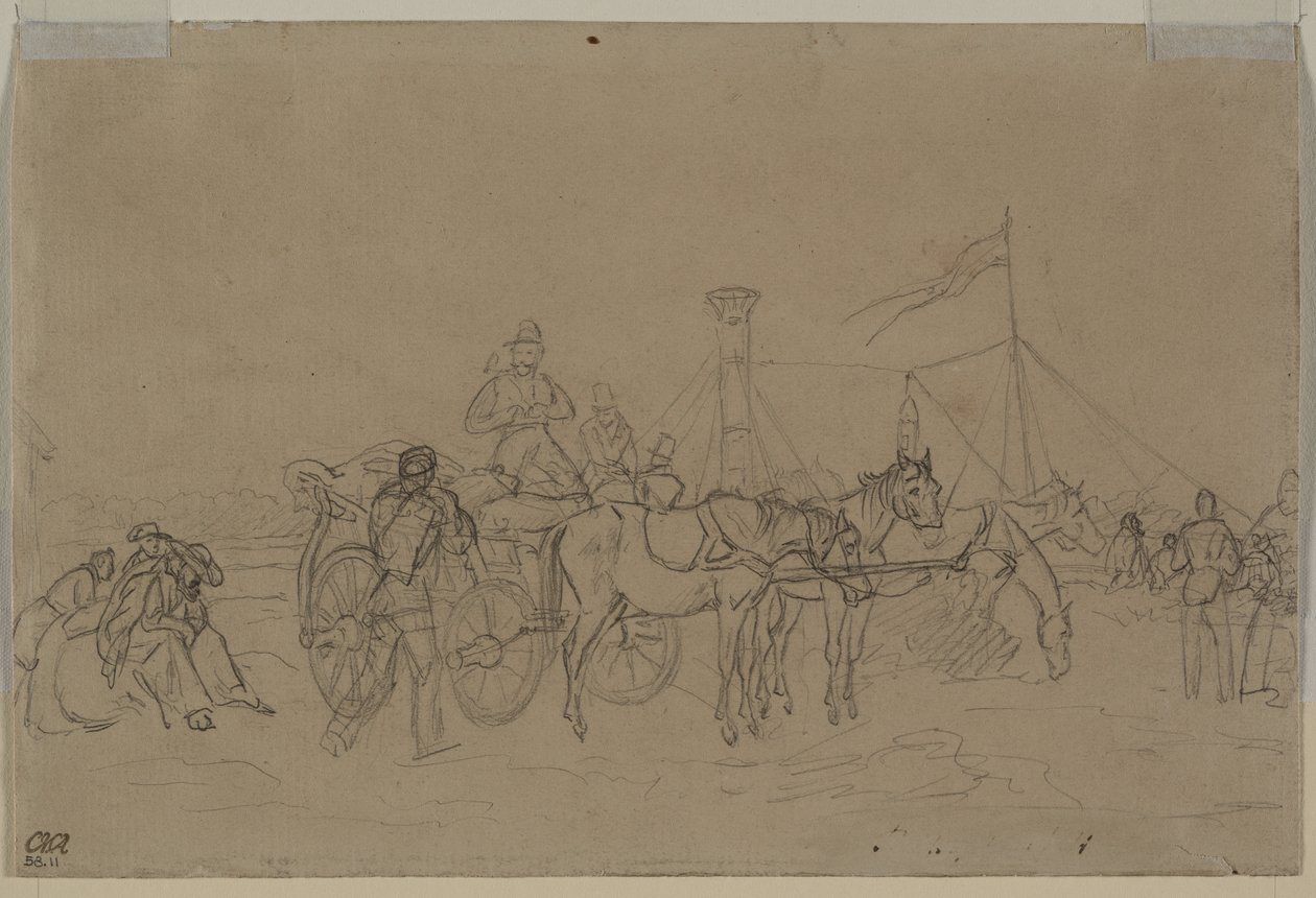 Pasażerowie na parowiec Ren (verso) autorstwa Heinrich von Mayr