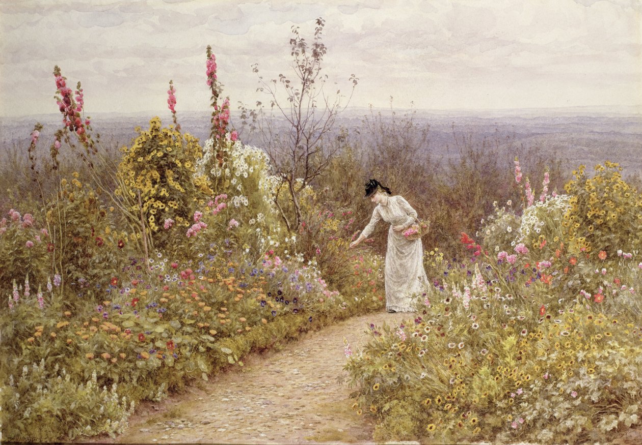 Ogród w październiku, Aldworth, 1891 autorstwa Helen Allingham
