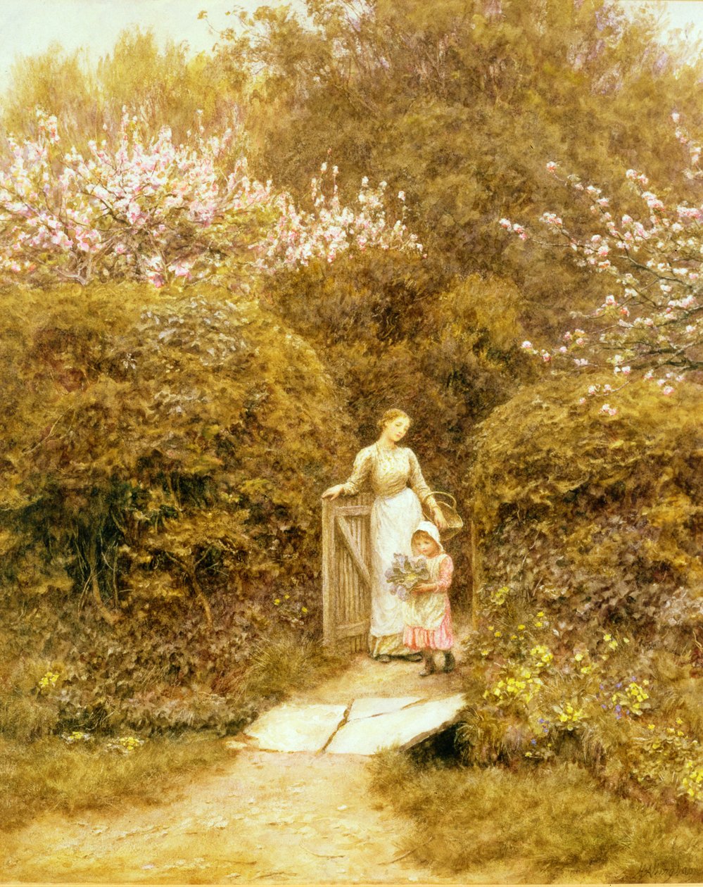Cottage Gate поли autorstwa Helen Allingham