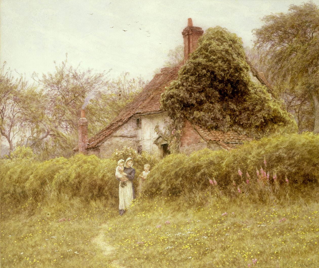 Domek u Pinner, Middlesex autorstwa Helen Allingham