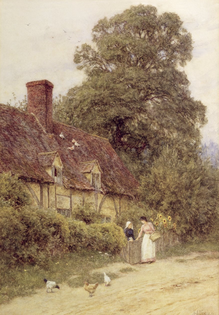Old Post Office, Brook, near Witley, Surrey autorstwa Helen Allingham