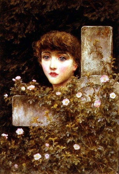 Smutek - Dzika Róża autorstwa Helen Allingham