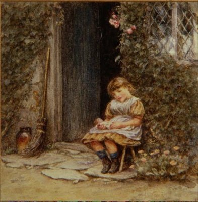 Ulubiona lalka autorstwa Helen Allingham