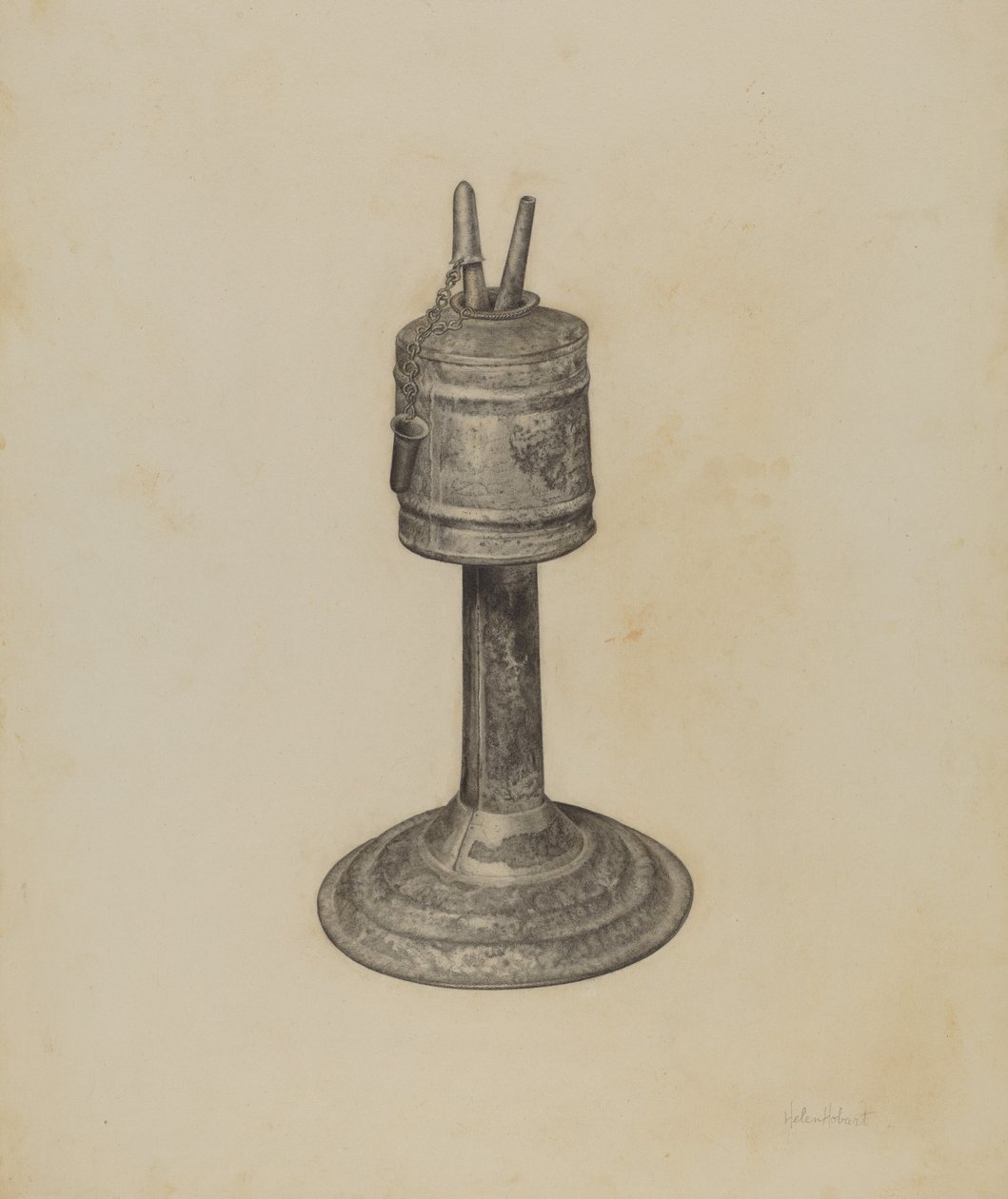 Lampa kamfenowa autorstwa Helen Hobart