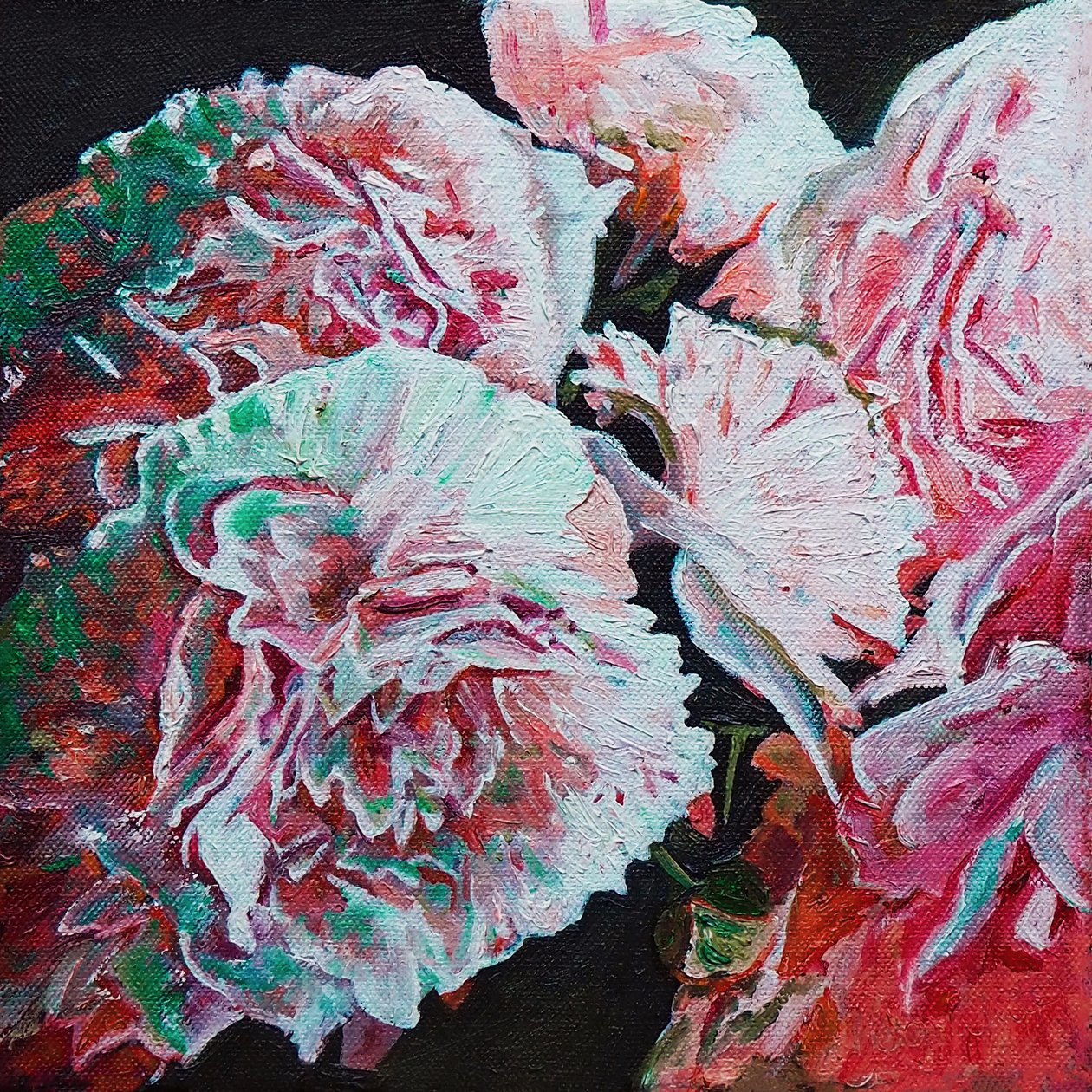 Piwonie, 2010 (olej na płótnie) autorstwa Helen White