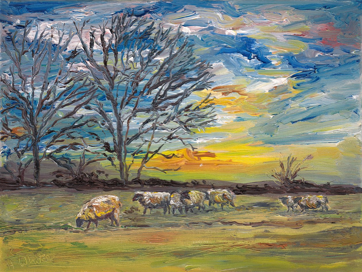 Zimowy wypas, 2008 autorstwa Helen White