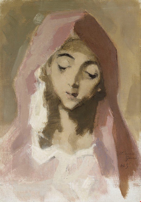 Madonna de la Charite, El Grecon mukaannAngielski: Madonna de la Charite, po El GreconSvenska: Madonna de la Charite, po El Grecon autorstwa Helene Schjerfbeck