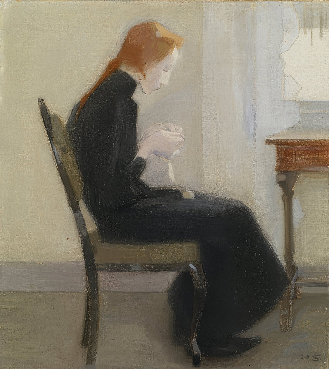 Szydełkująca dziewczyna. 1904 autorstwa Helene Schjerfbeck