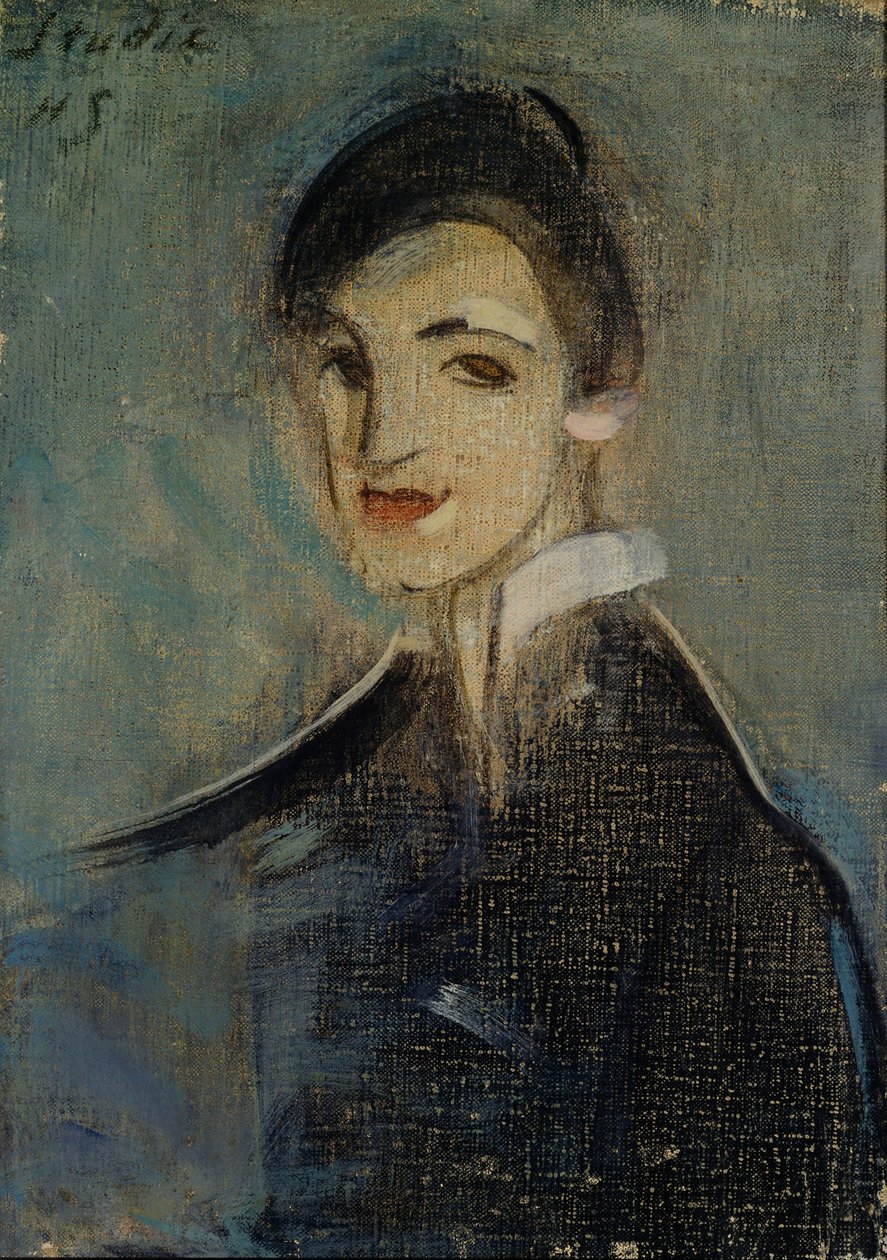 Piosenkarka w czerni, 1916-1917. autorstwa Helene Schjerfbeck