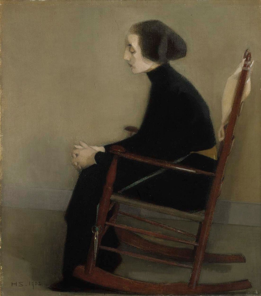 Krawcowa Kobieta pracująca, 1903. autorstwa Helene Schjerfbeck